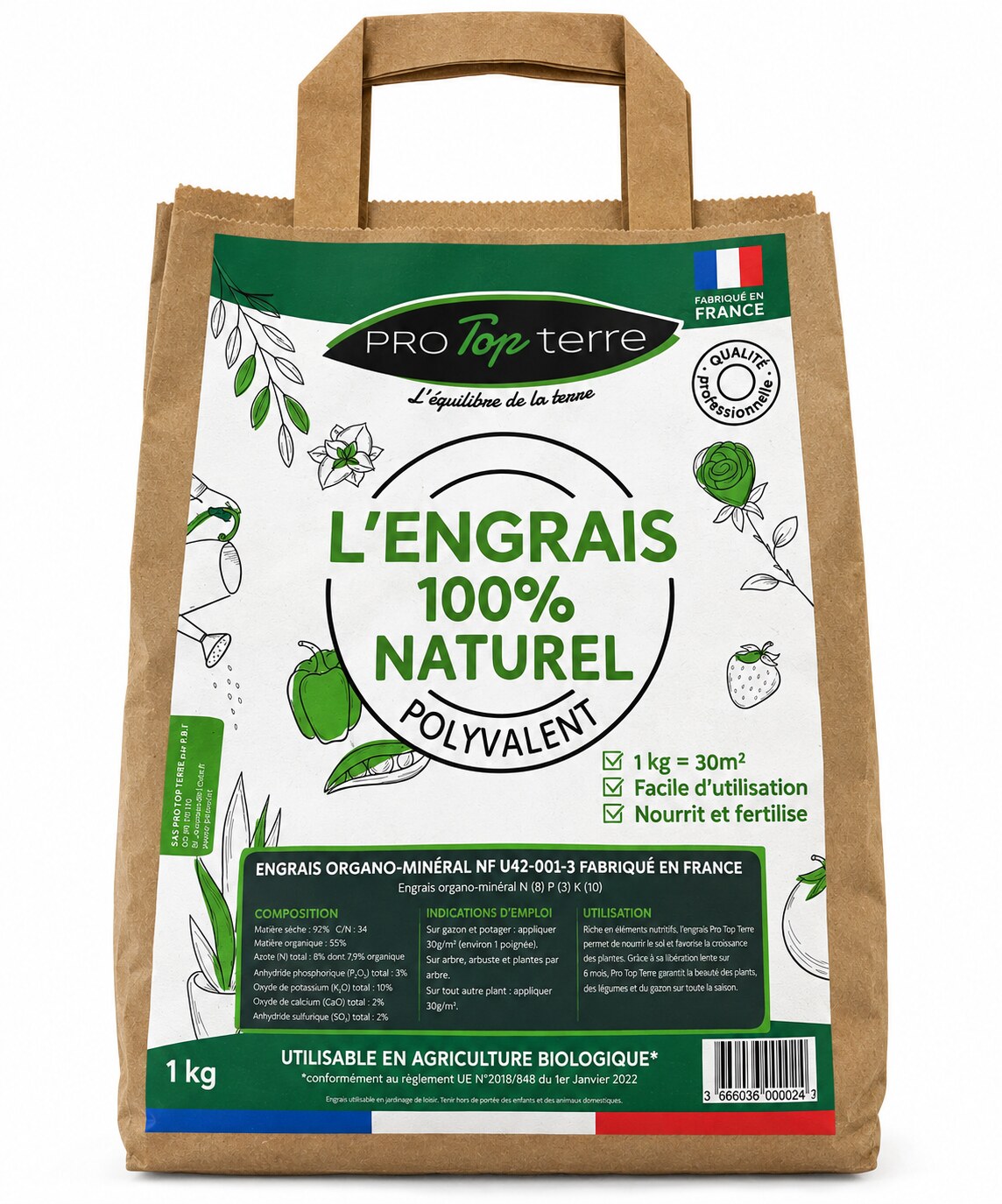 Photo de Chloro Terre 8-3-10, Amendements et engrais – Les Tourbières de Sucé